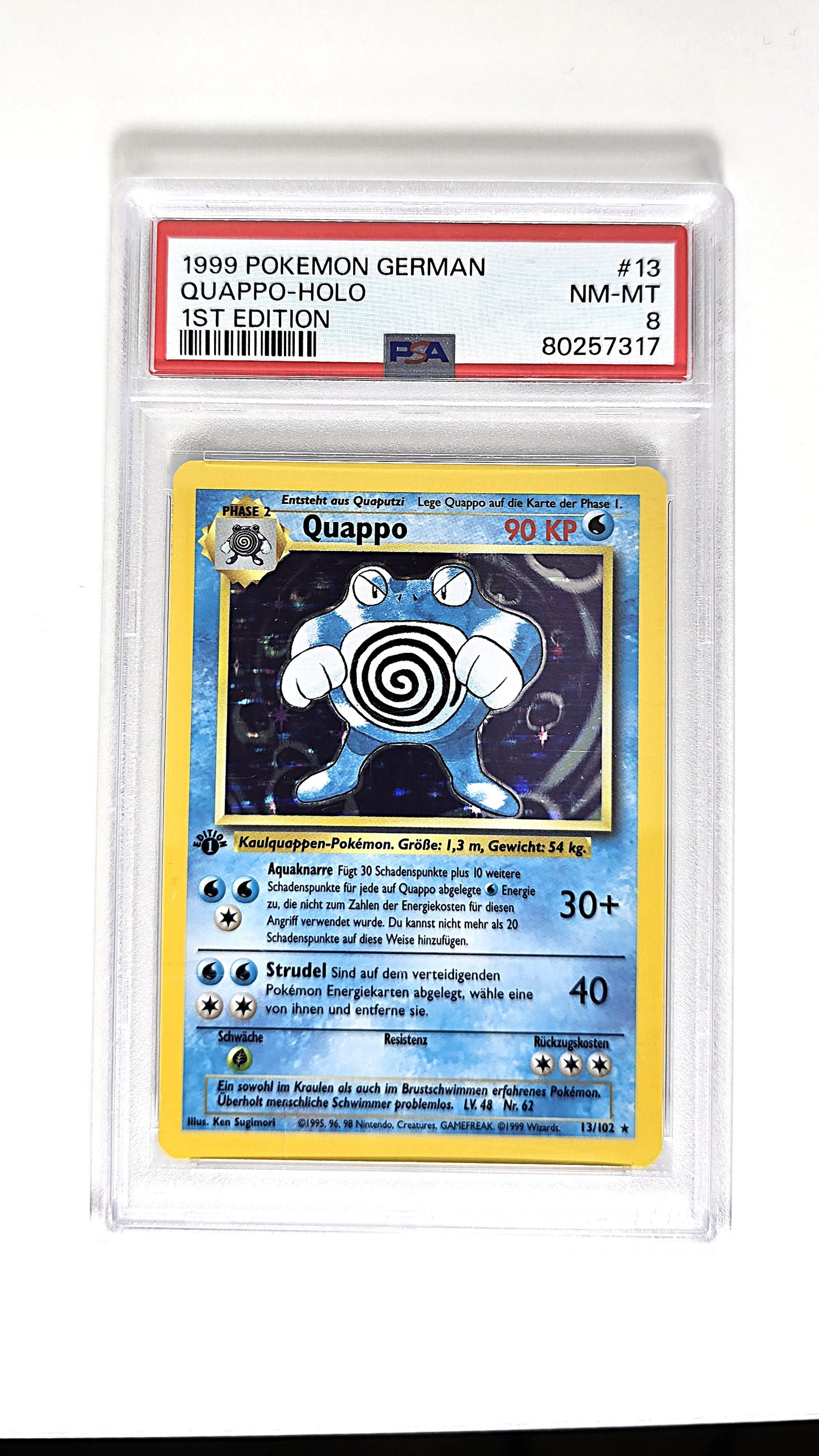 Quappo Base Set First Edition PSA 8 Deutsch