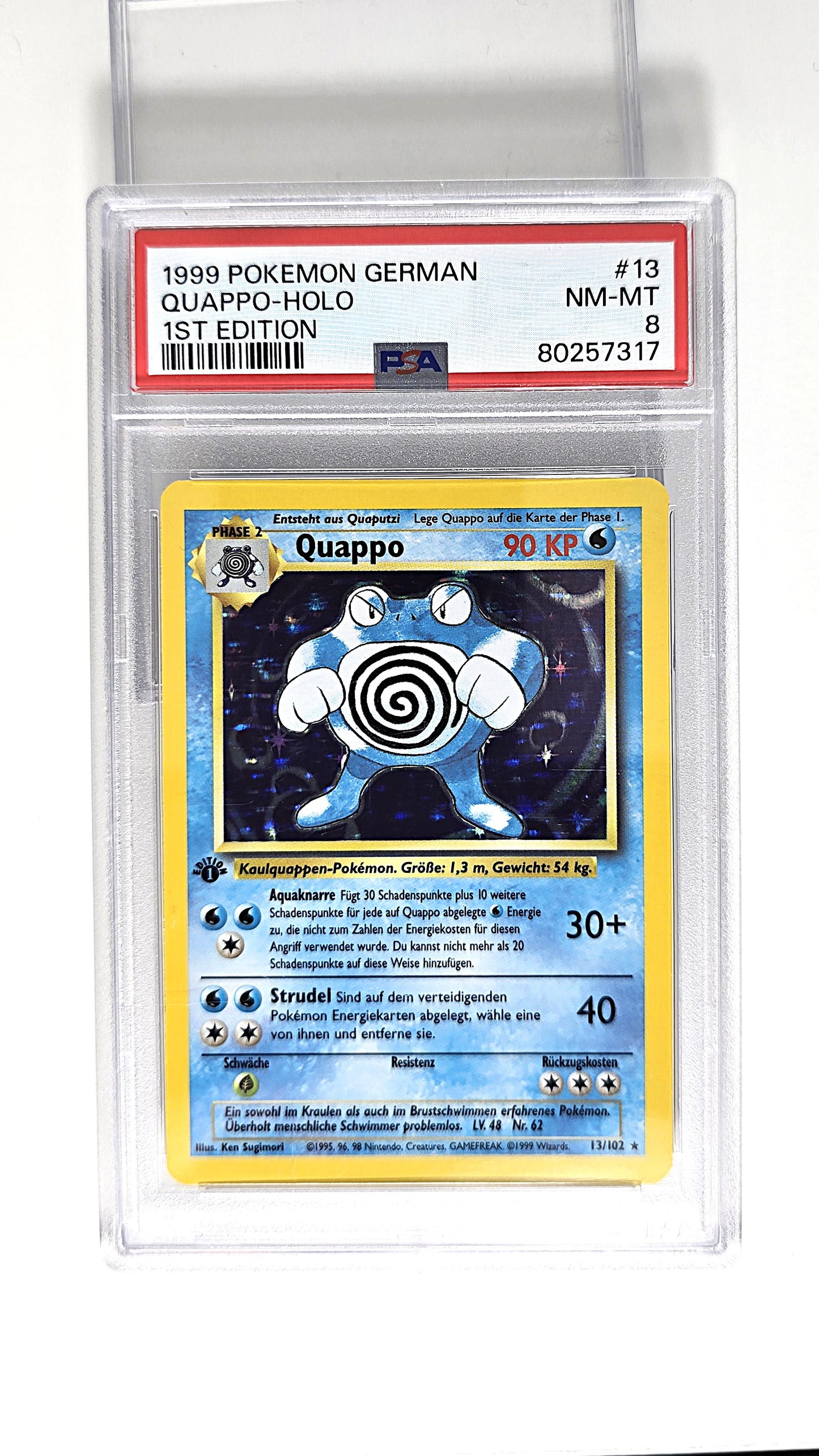 Quappo Base Set First Edition PSA 8 Deutsch