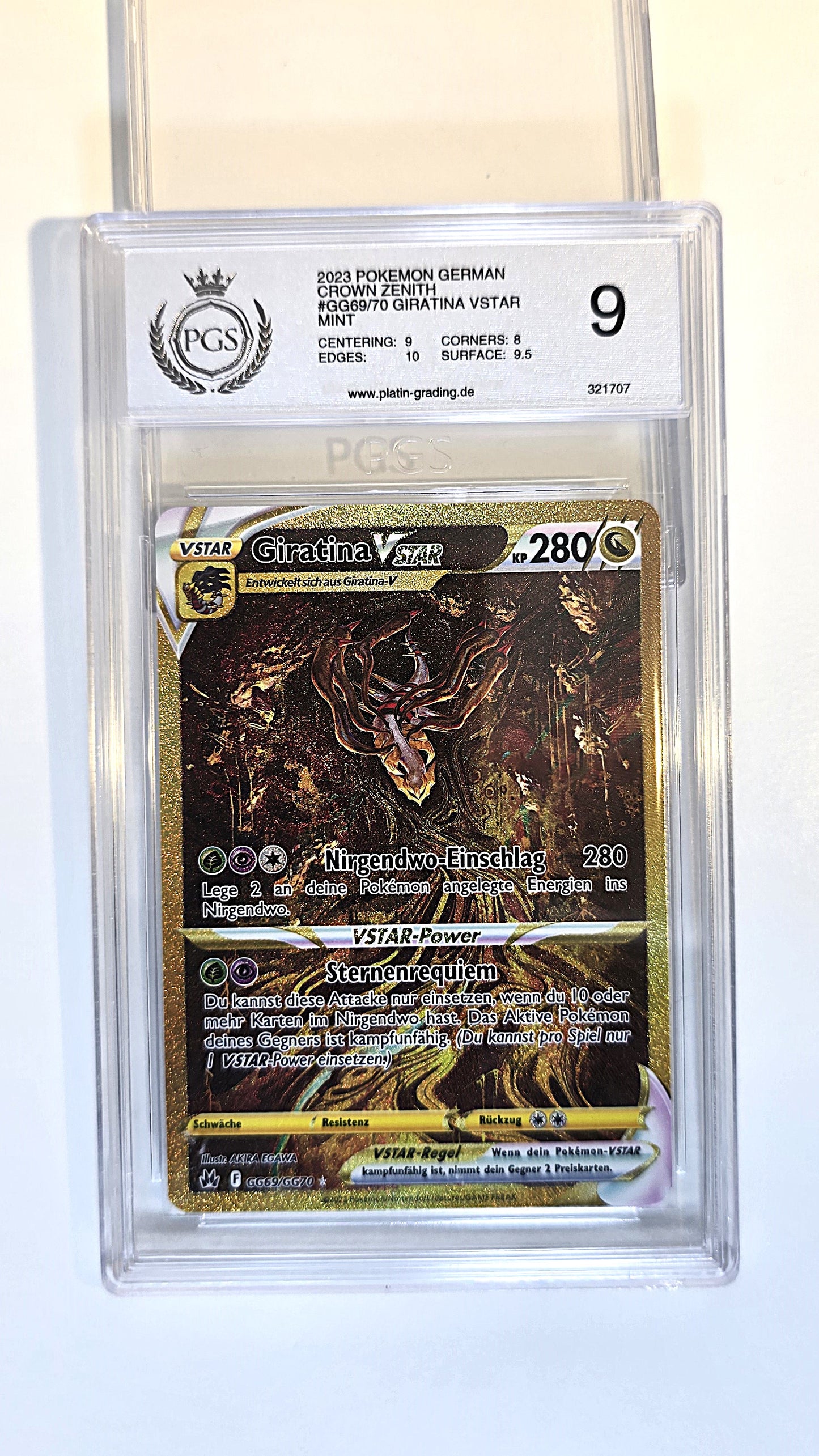 Giratina V Star Gold PGS 9 Deutsch!