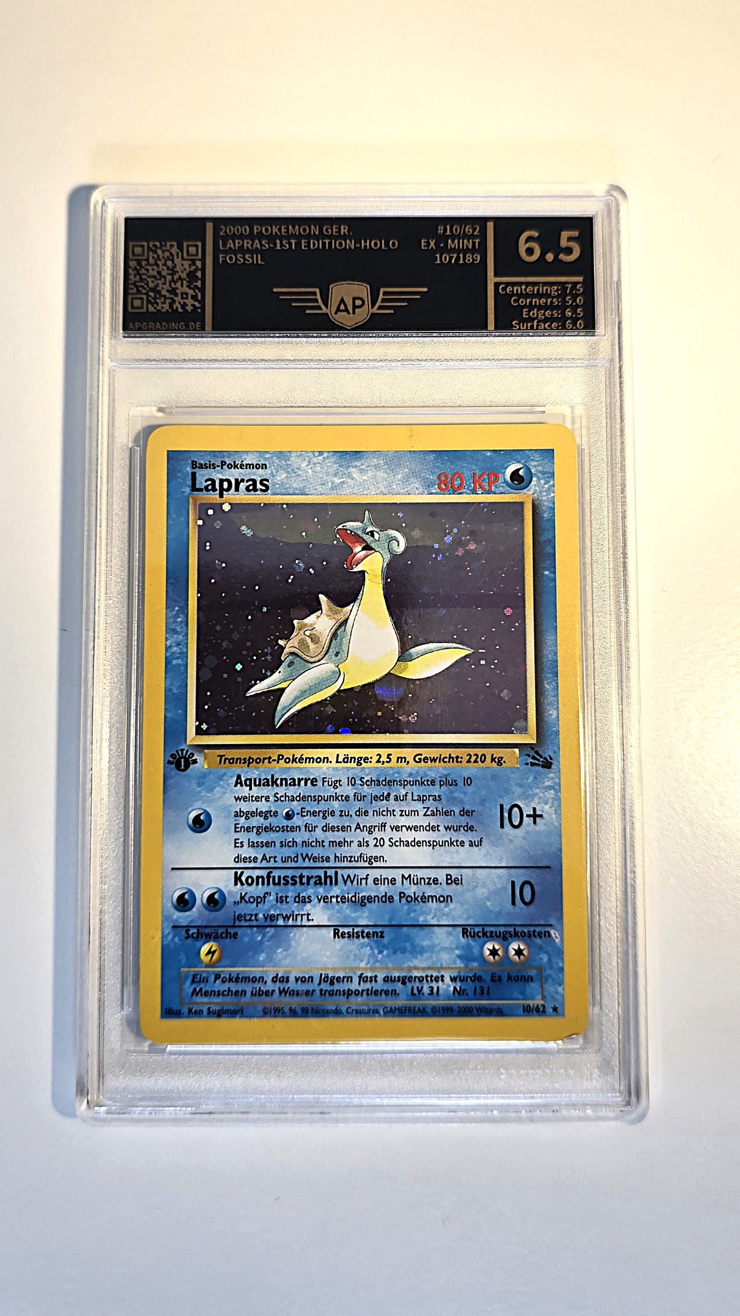 Lapras Holo First Edition AP 6,5 Deutsch