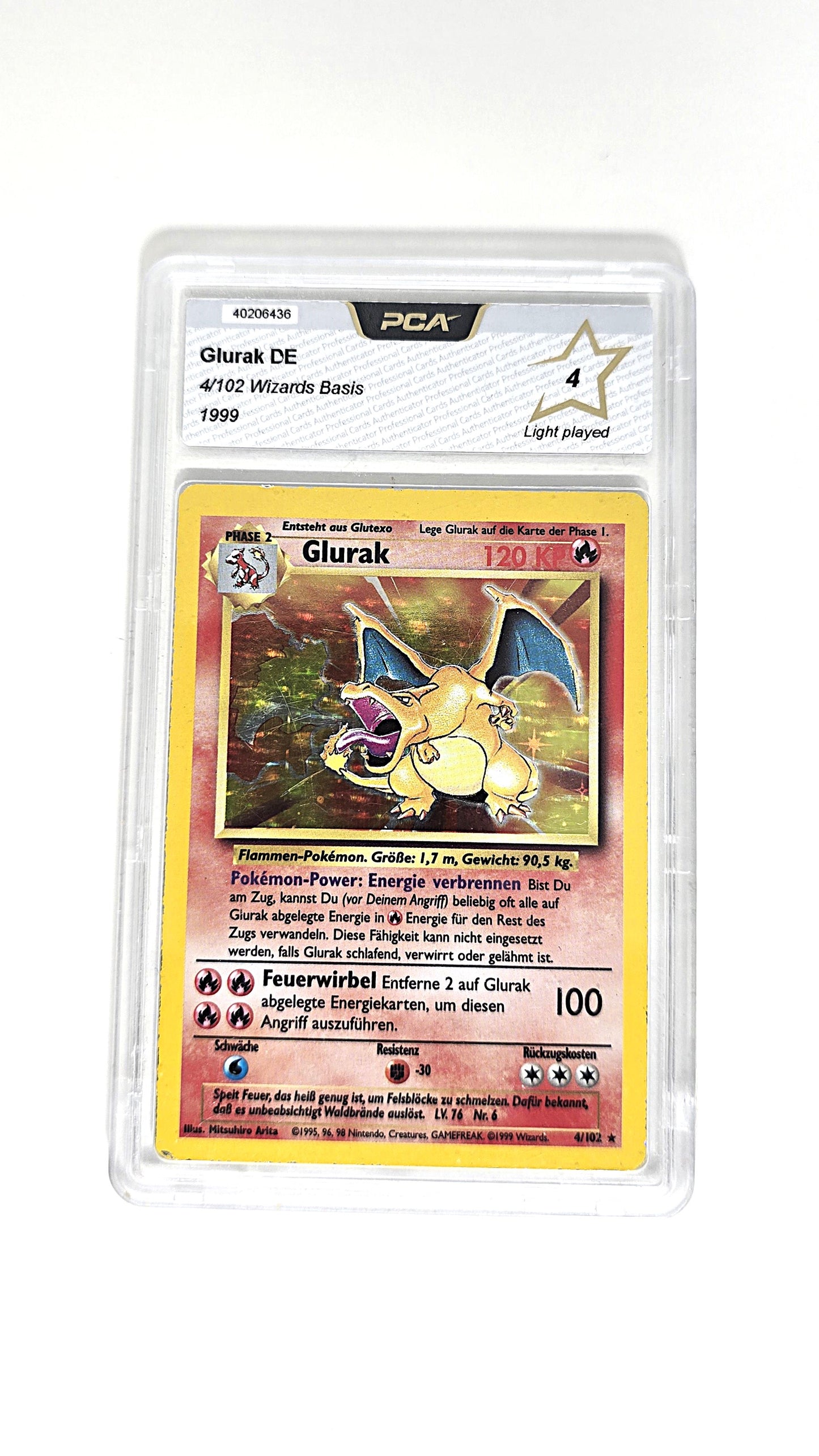 Glurak Holo Base Set PCA 4 Deutsch
