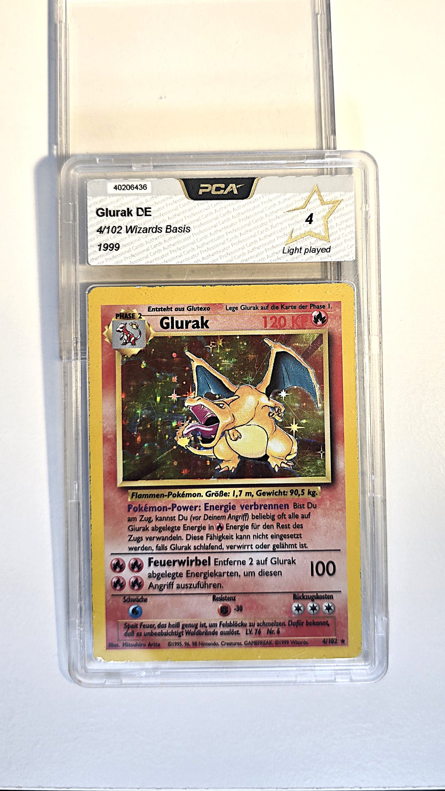 Glurak Holo Base Set PCA 4 Deutsch