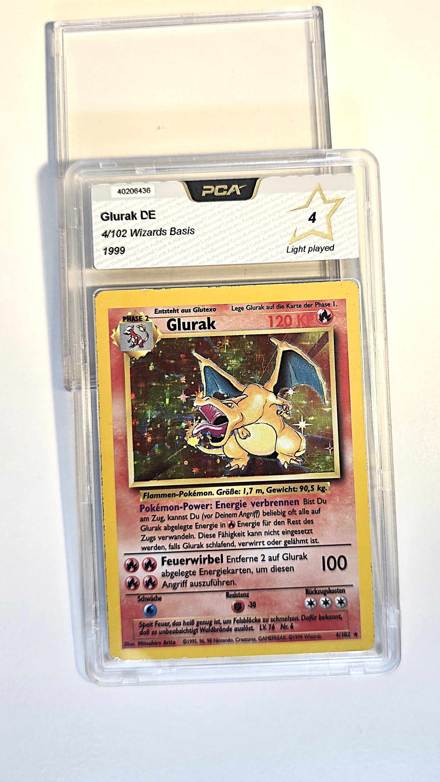 Glurak Holo Base Set PCA 4 Deutsch
