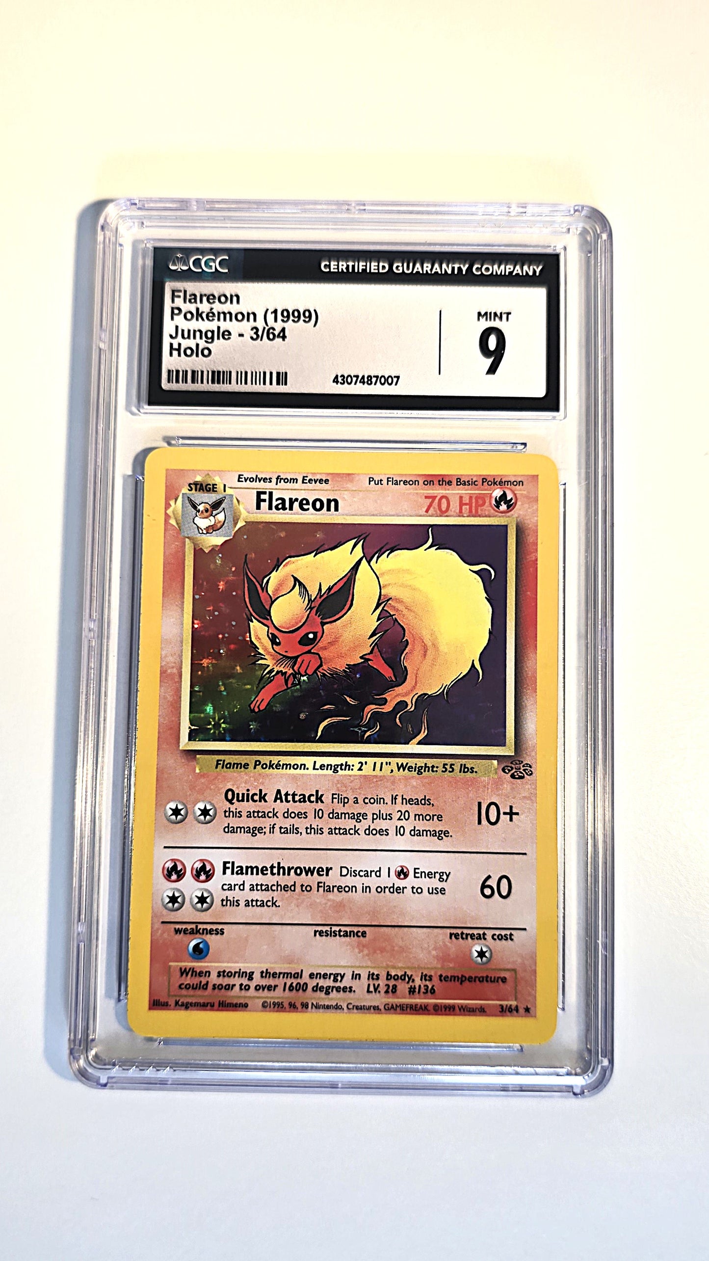 Flamara Holo Dschungel Set 1999 CGC 9 English