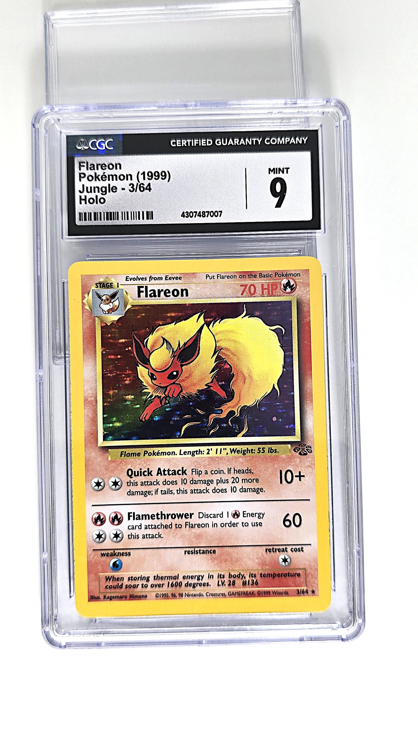 Flamara Holo Dschungel Set 1999 CGC 9 English