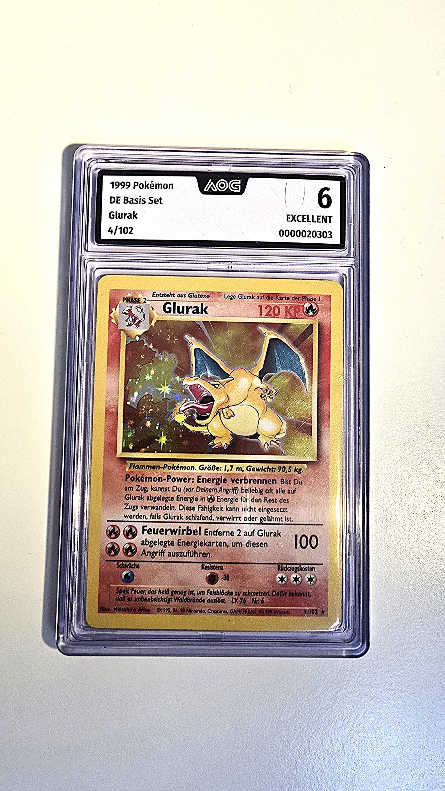 Glurak Holo Base Set AOG 6 Deutsch