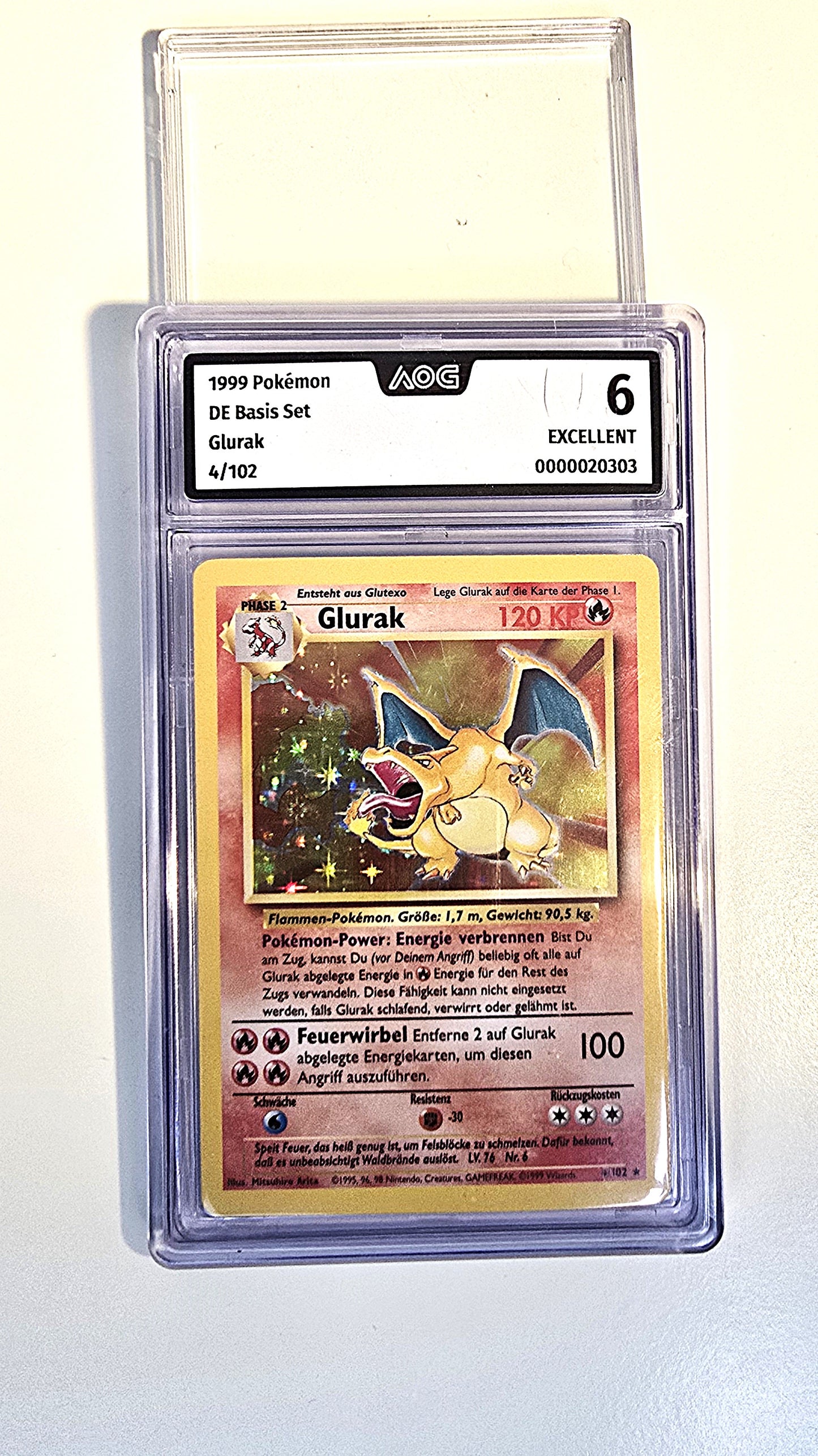 Glurak Holo Base Set AOG 6 Deutsch