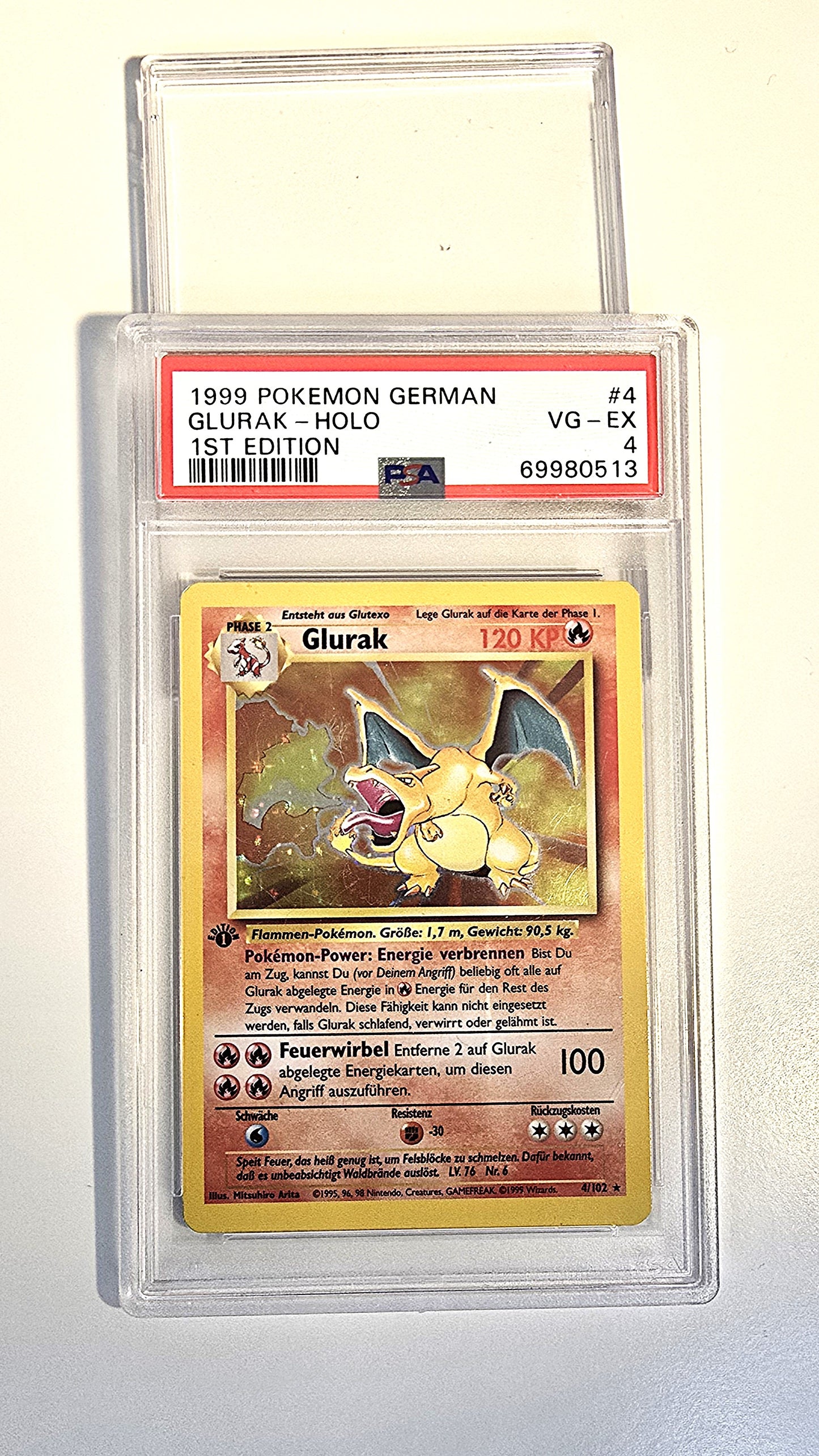 Glurak Holo First Edition PSA 4 Deutsch