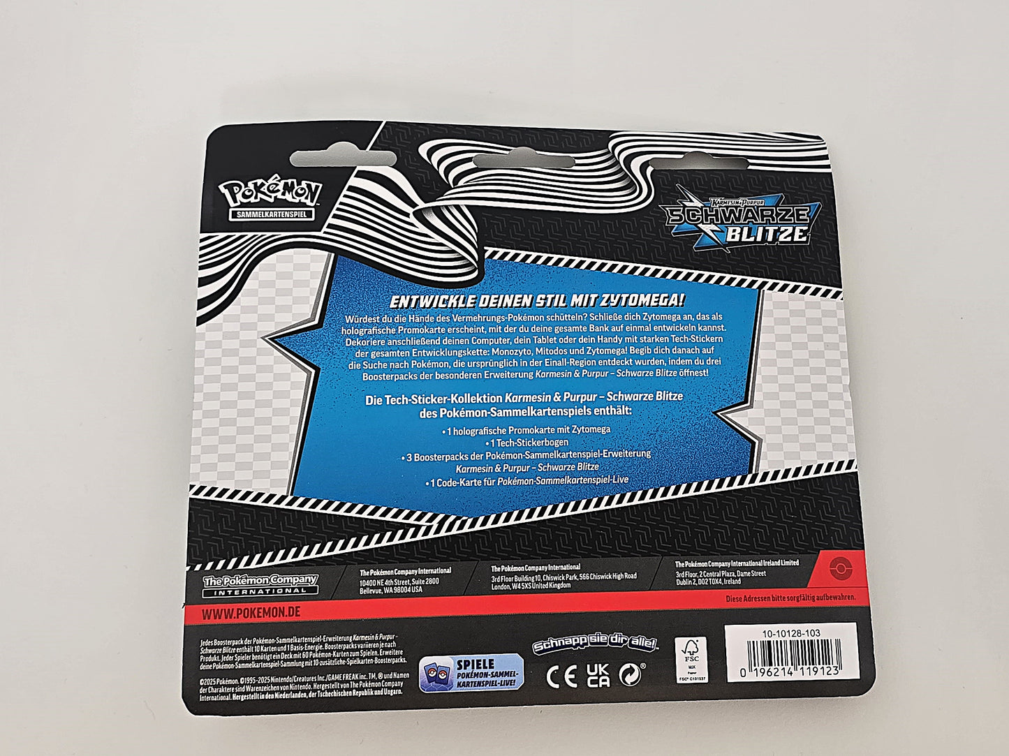Pokemon Schwarze Blitze Tech-Sticker Kollektion