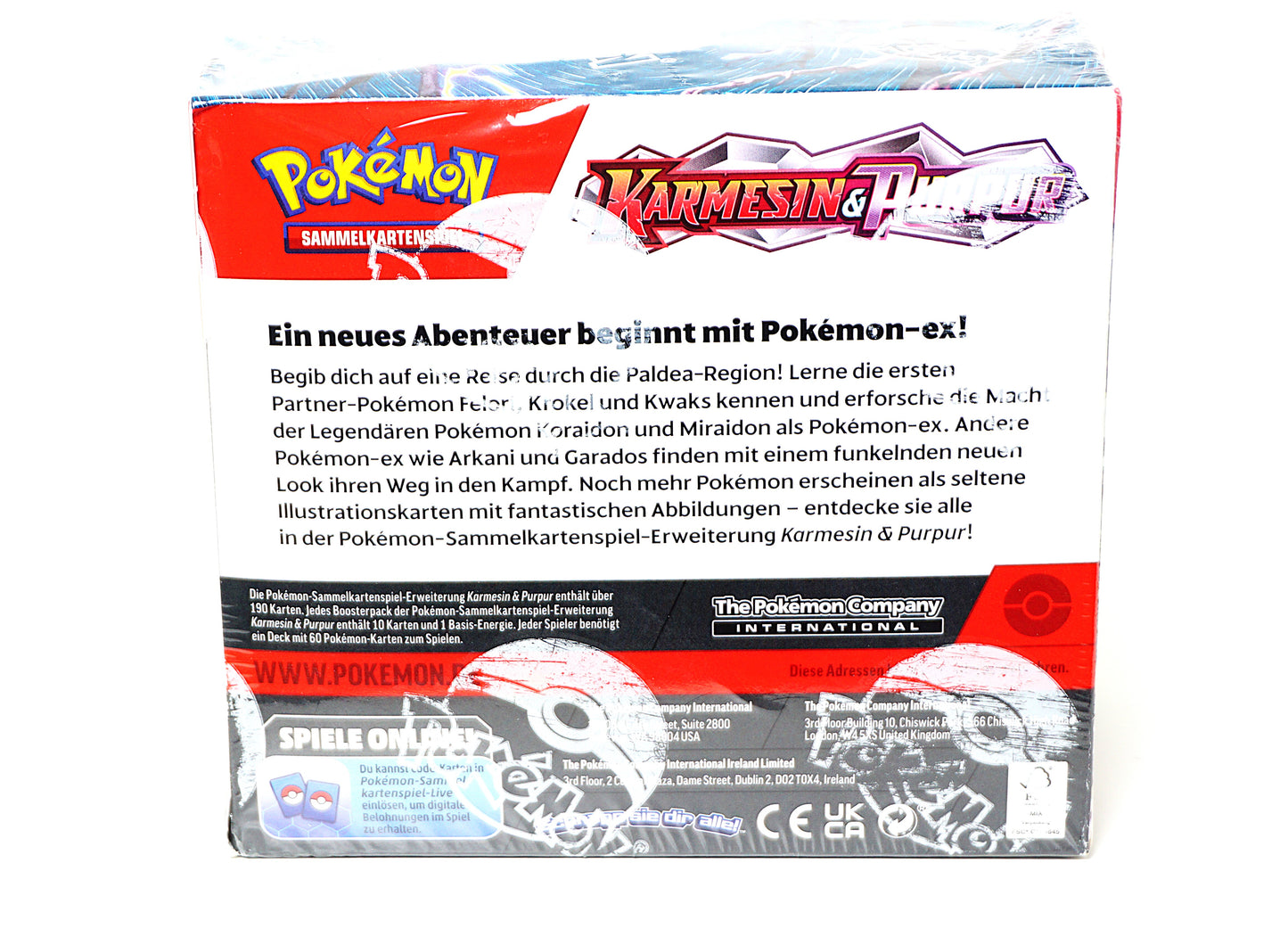 Pokemon Karmesin & Purpur Display 36 Booster Sealed Deutsch