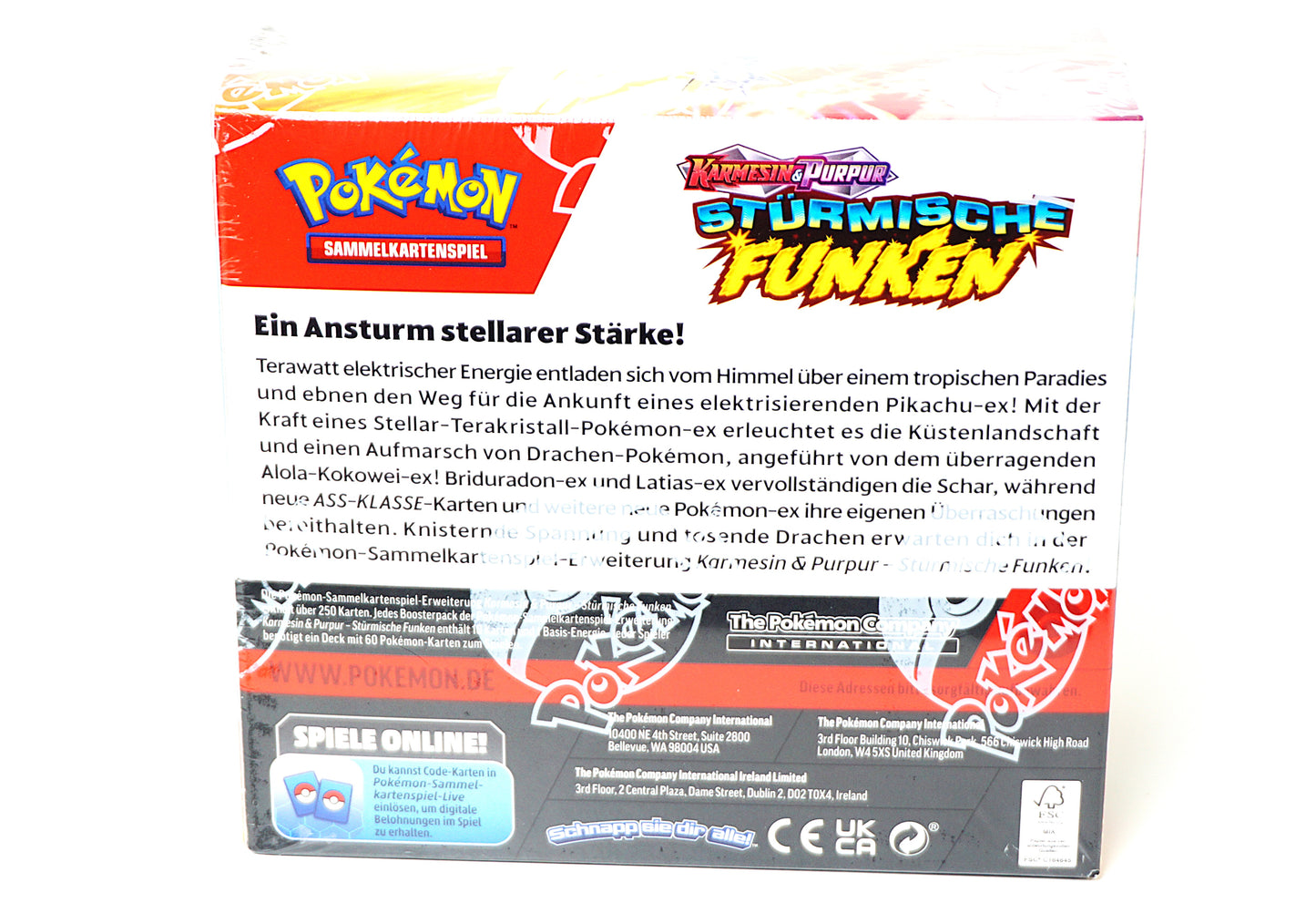 Pokemon Stürmische Funken Display 36 Booster Sealed Deutsch