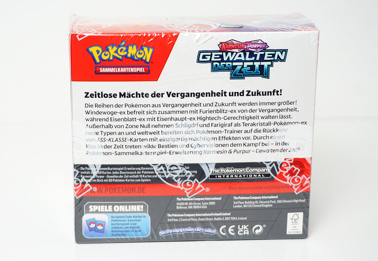Pokemon Gewalten der Zeit Display 36 Booster Sealed Deutsch