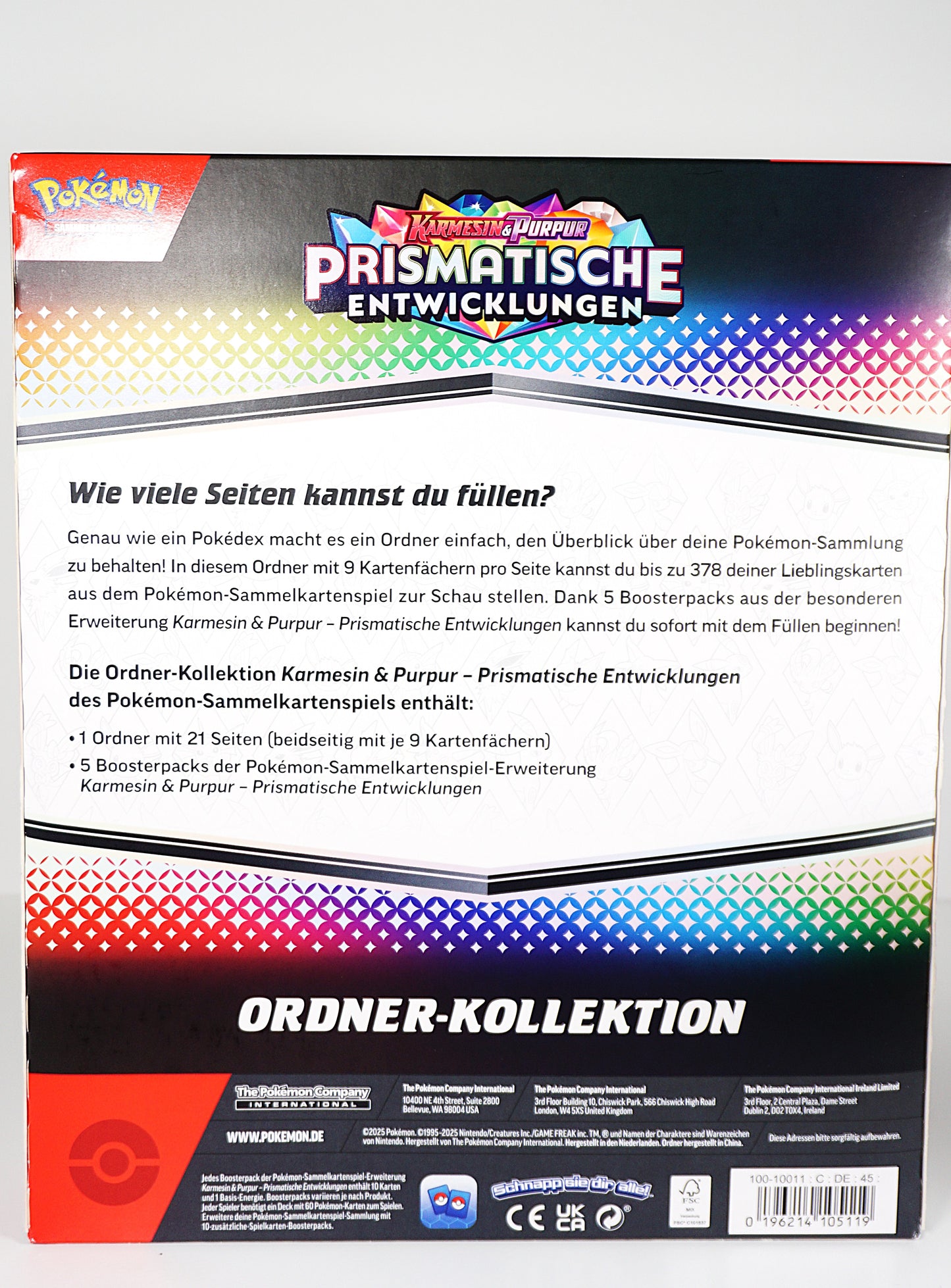 Pokemon Prismatische Kollektion Ordner Kollektion Deutsch