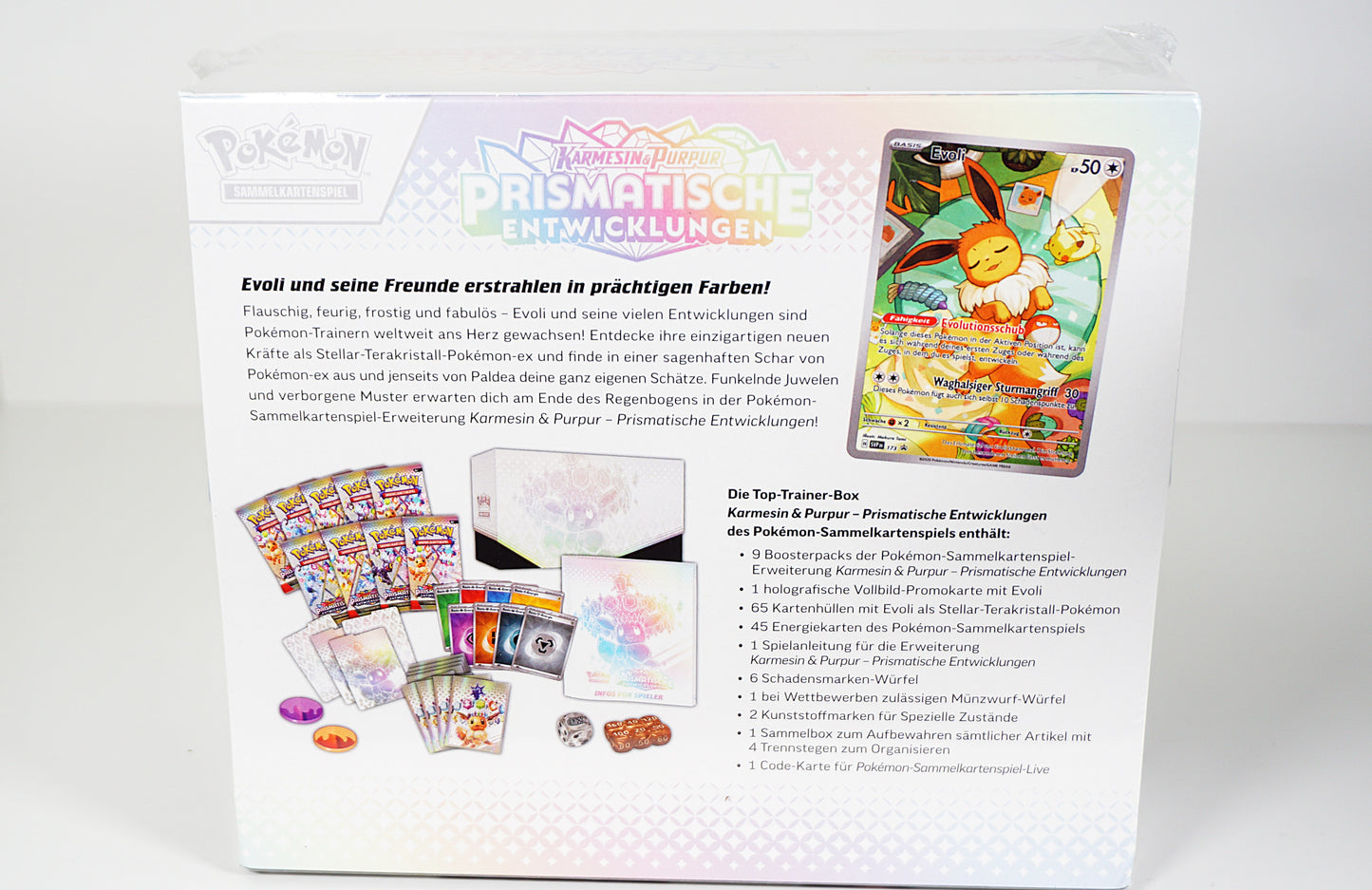 Pokemon Top Trainer Box Prismatische Entwicklungen Deutsch