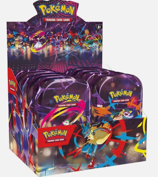 Pokemon Mini Tin Mega Entwicklung Display mit 10x Mini Tins Deutsch