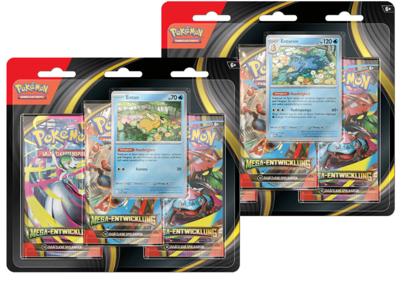 Pokemon Mega 3er Blister Deutsch verschiedene Motive