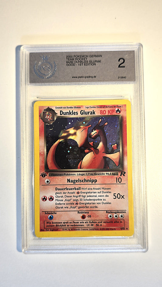 Dunkles Glurak Team Rocket First Edition PGS 2 Deutsch