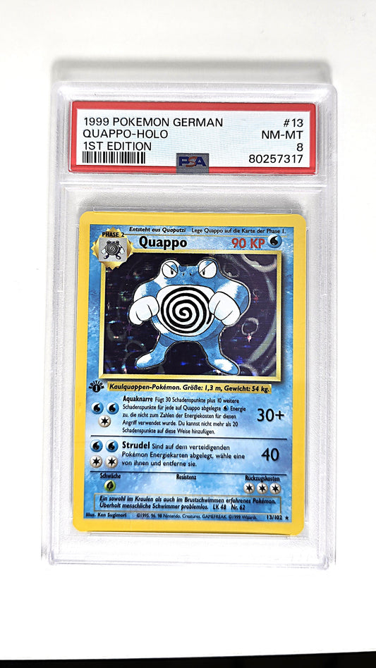 Quappo Base Set First Edition PSA 8 Deutsch