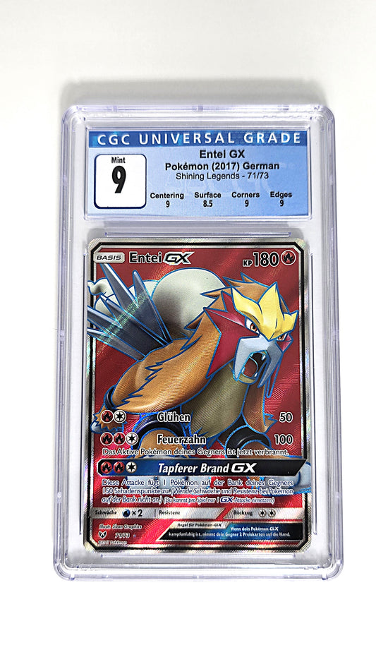 Entei GX Full Art Schimmernde Legenden 2017 CGC 9 Deutsch