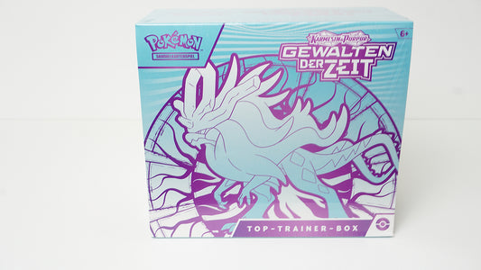 Pokémon-Sammelkartenspiel: Top-Trainer-Box Karmesin & Purpur – Gewalten der Zeit