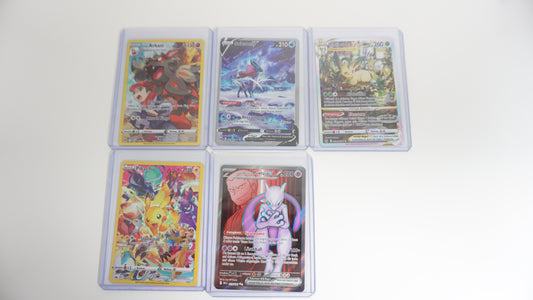 Einzelkarten Paket Mewtu, Pikachu, Folipurba, Suicune, Arkani